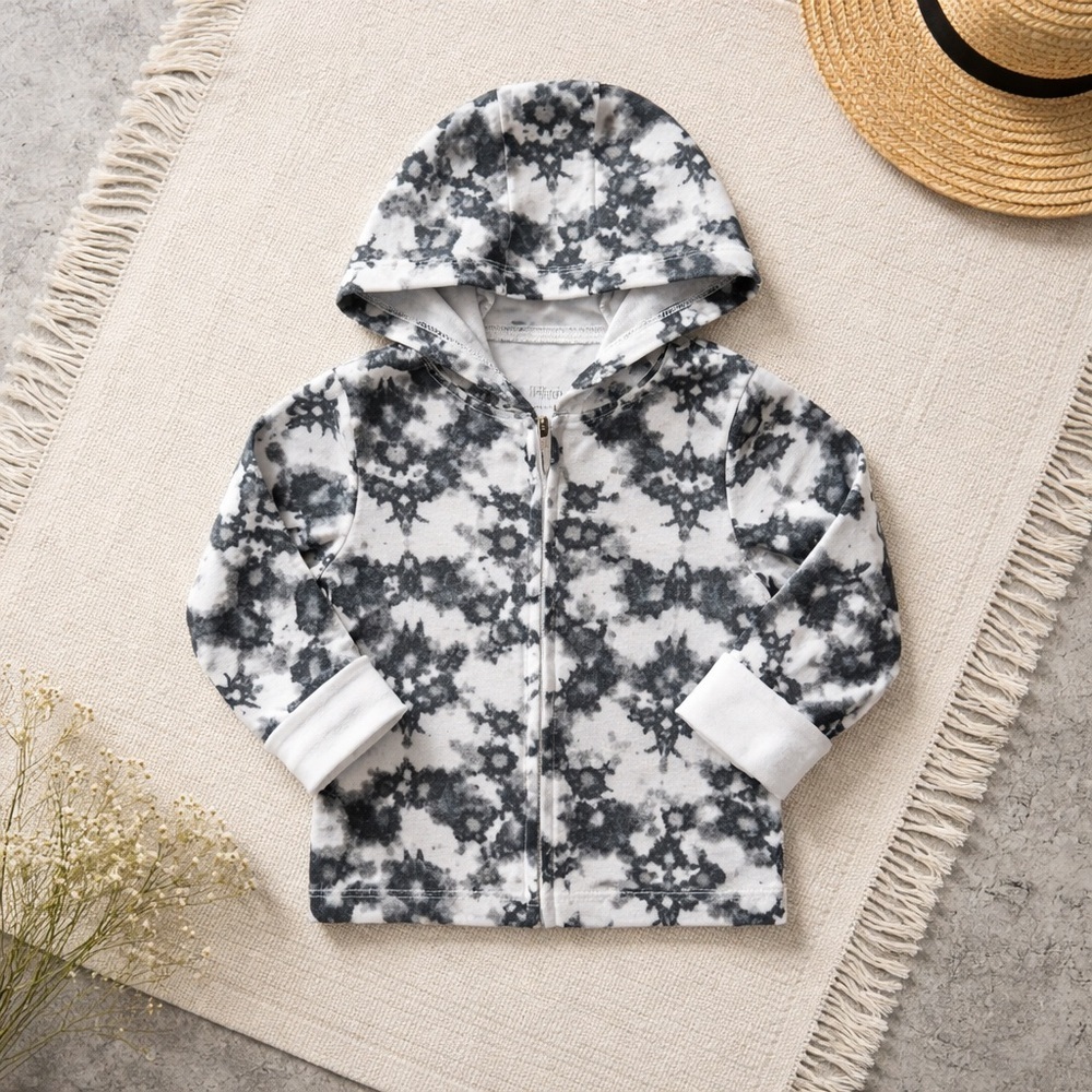 Hanes Kids Black and White Patterned Hoodie
